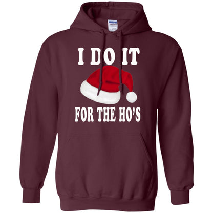 Christmas T-shirt I Do It For The Ho_s Maroon