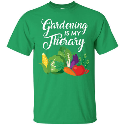 Gardening Is My Therapy Best Idea Shirt For Gardener Irish Green