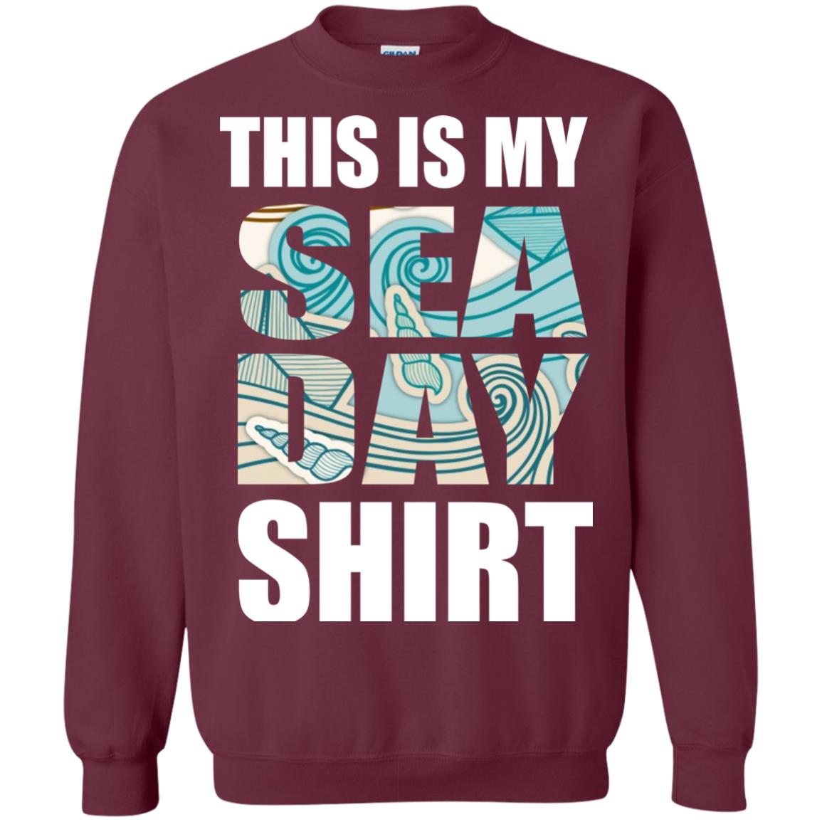 Summer Vacation T-shirt This Is My Sea Day Maroon
