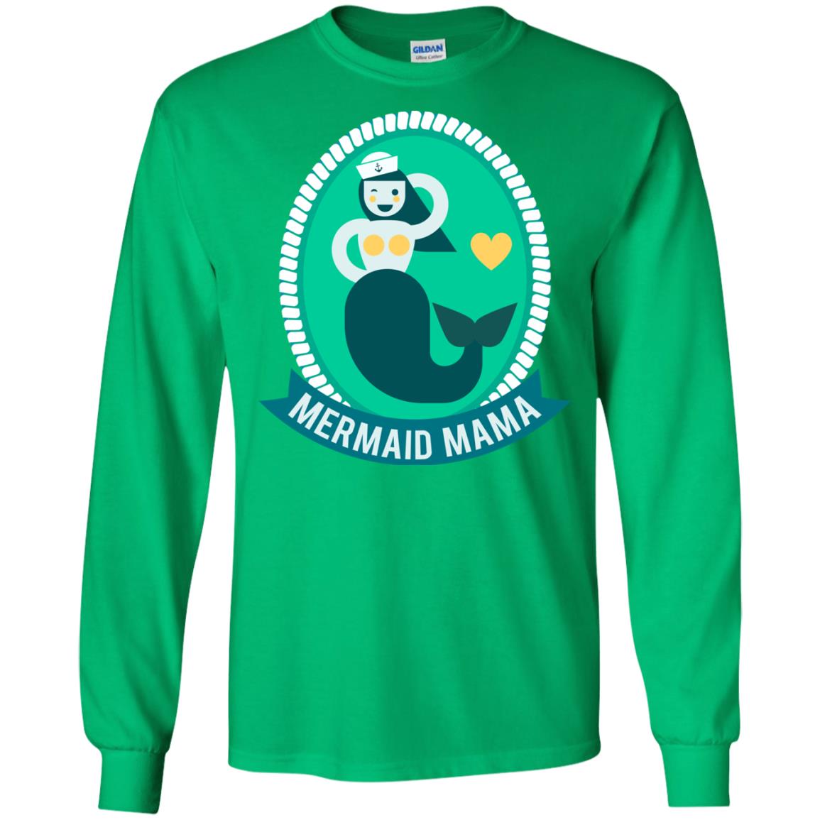 Mermaid Mama Cool Shirt For Grandma Love Mermaid Irish Green