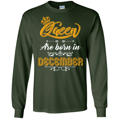 Brithday T-Shirt Queen Are Born In December Forest Green