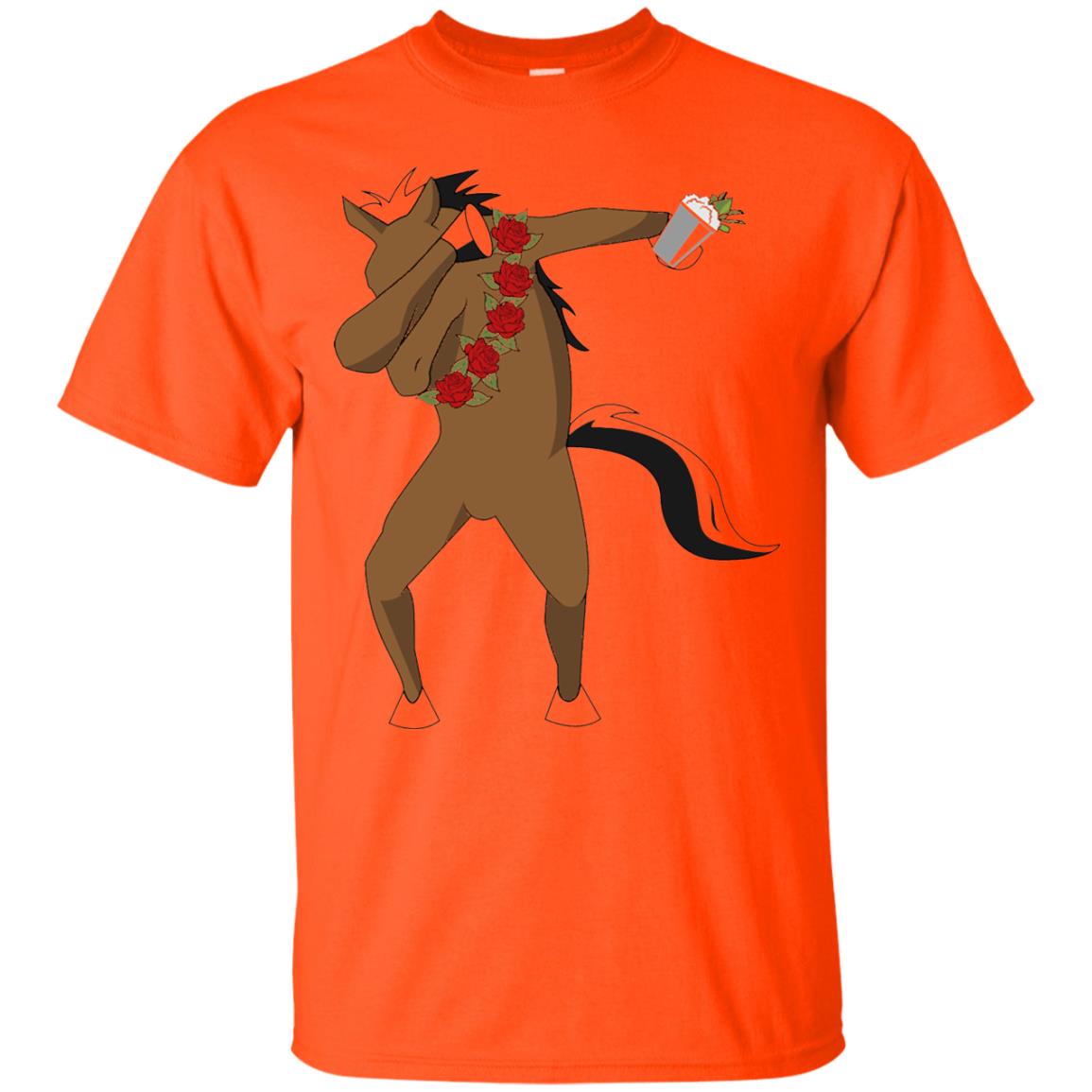 Derby Party 2018 Funny Dabbing Horse Shirt Orange