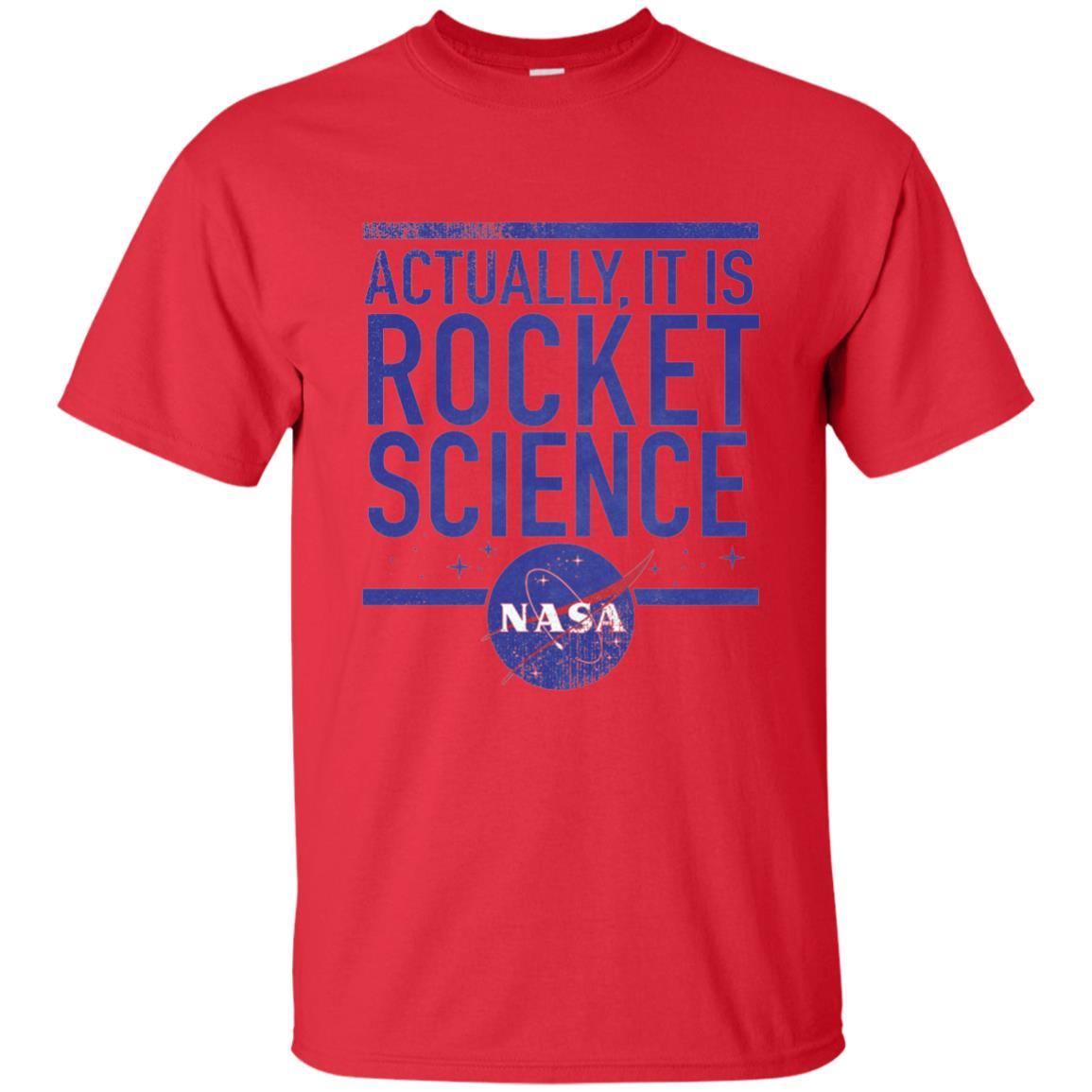 Science T-Shirt Actually It Is Rocket Science Graphic Red