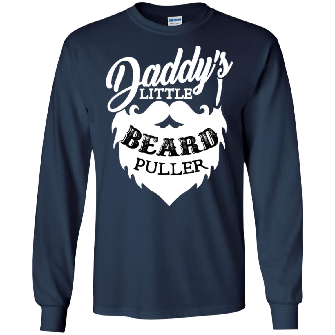 Daddy's Little Beard Puller Kid Shirt Navy
