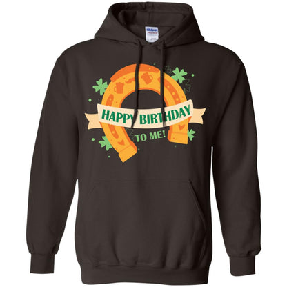 Happy Birthday To Me Shamrocks Saint Patrick's Day T-shirt Dark Chocolate