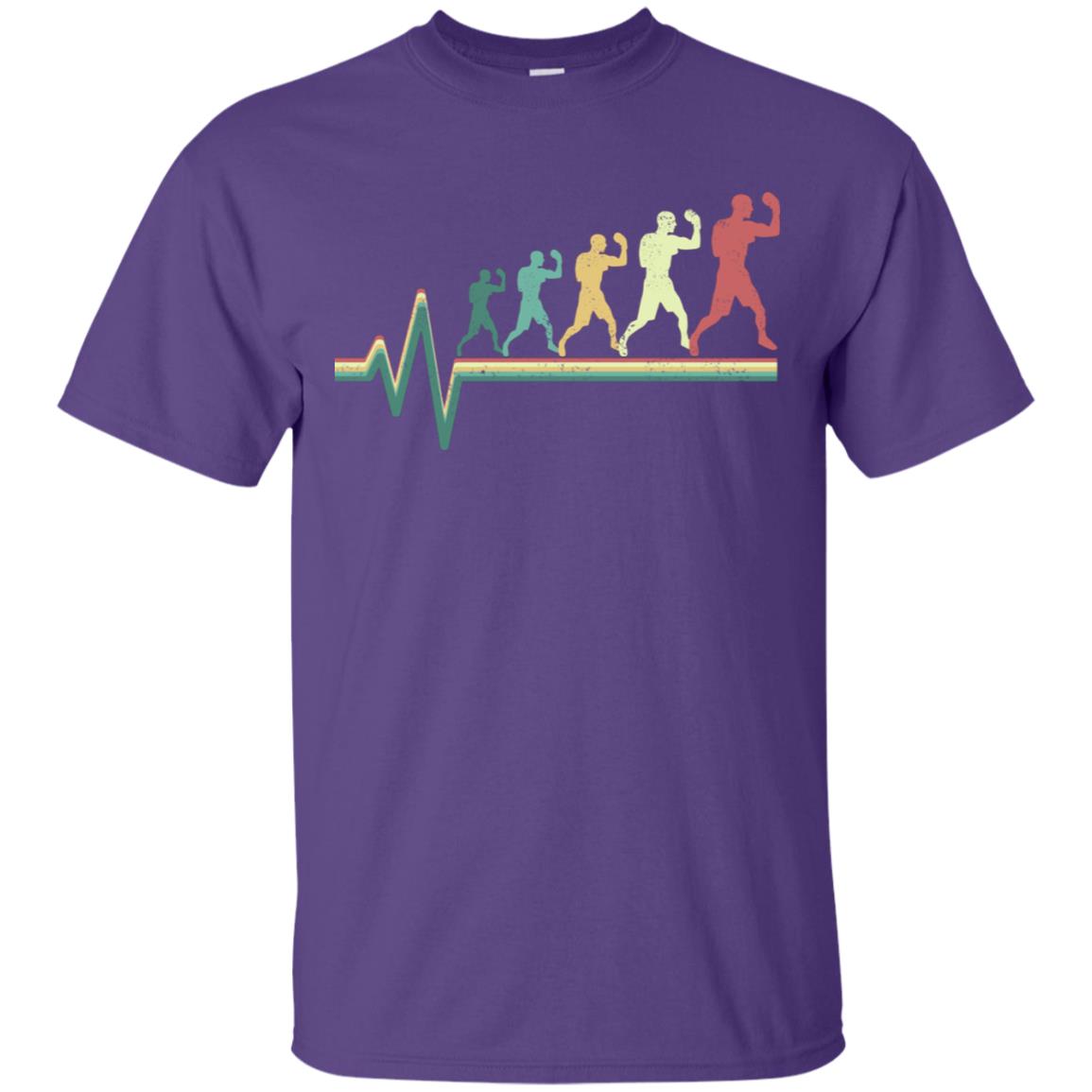 Boxing Heartbeat Boxer Gift Shirt Purple