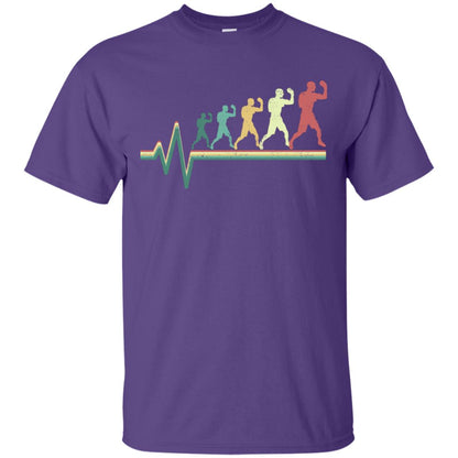 Boxing Heartbeat Boxer Gift Shirt Purple