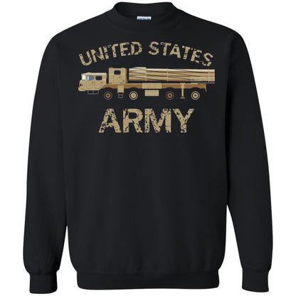 United States Army Missile Truck Vehicle Grunge T-shirt Black