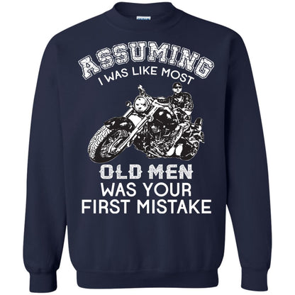 Assuming I Was Like Most Old Men Motorcycle Lover T-shirt Navy