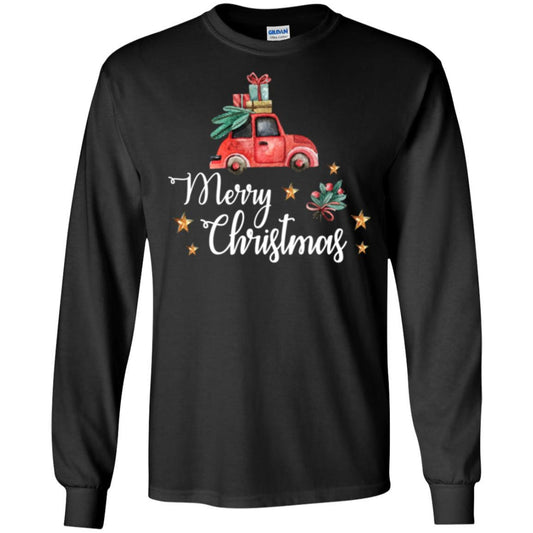 Car Lover T-shirt Merry Christmas T-shirt Black