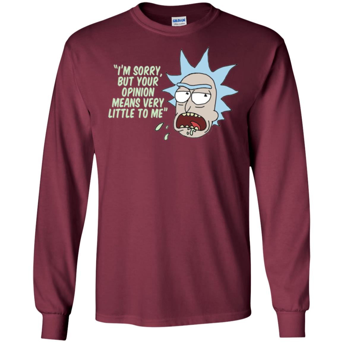 Rick And Morty T-shirt Your Opinion Means Very Little To Me Maroon