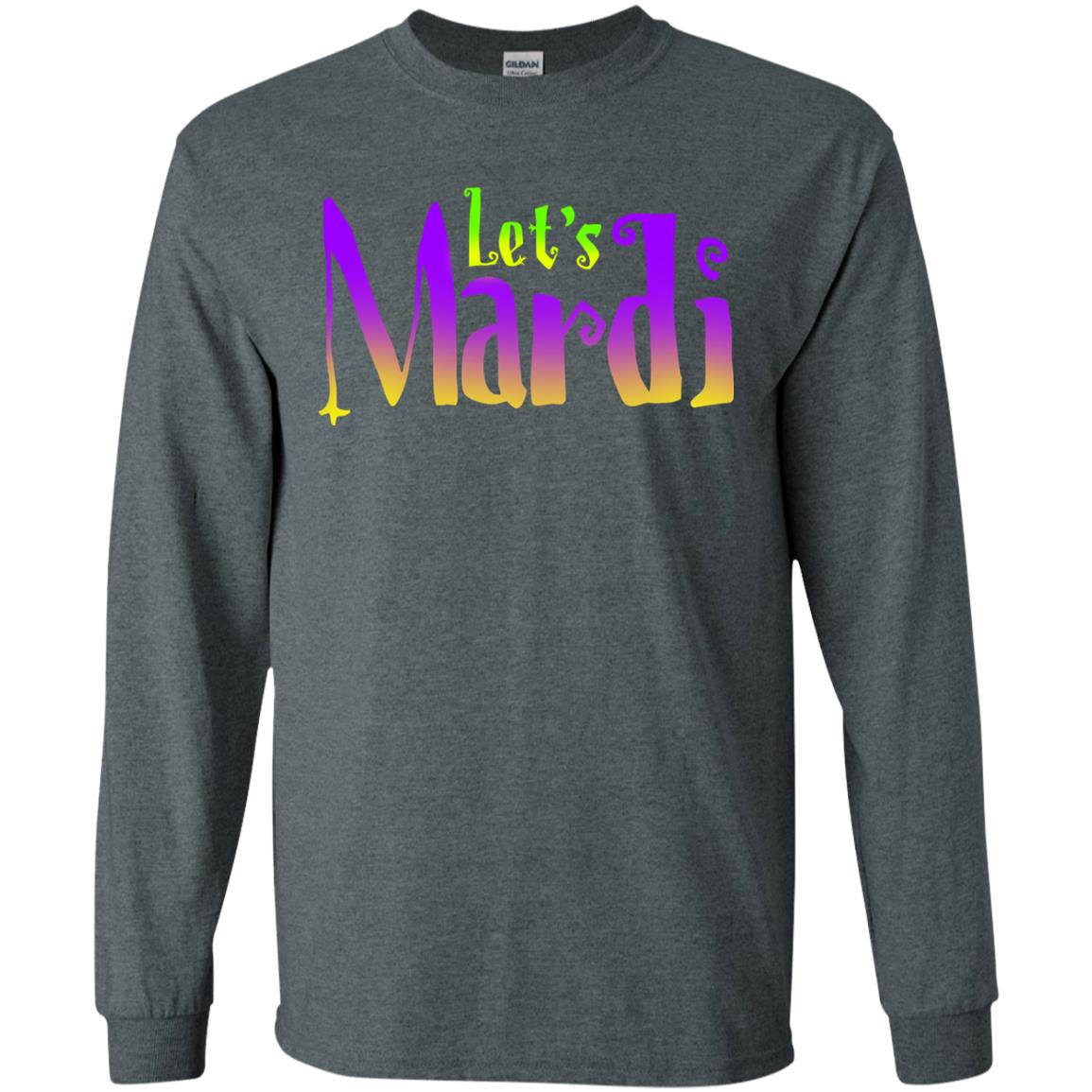 Mardi Gras T-shirt Let's Mardi Dark Heather