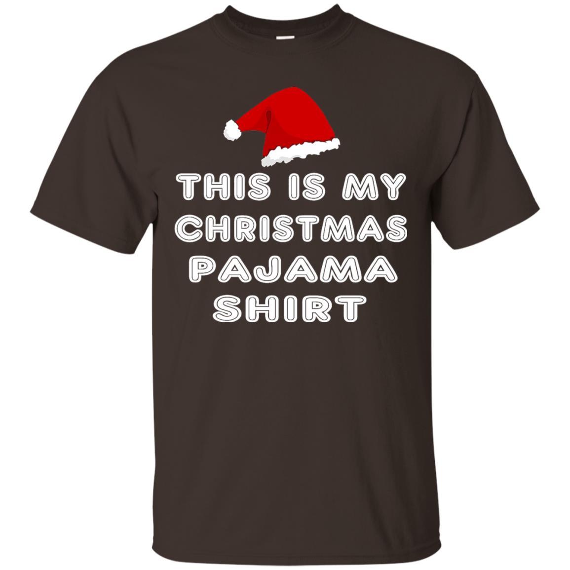 Christmas T-shirt This Is My Christmas Pajama Shirt Dark Chocolate