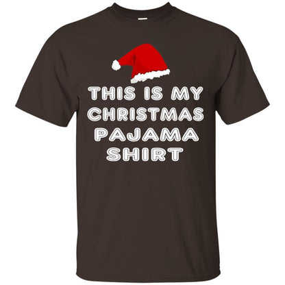 Christmas T-shirt This Is My Christmas Pajama Shirt Dark Chocolate