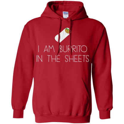Burrito T-shirt I Am A Burrito In The Sheets Swaddling Red