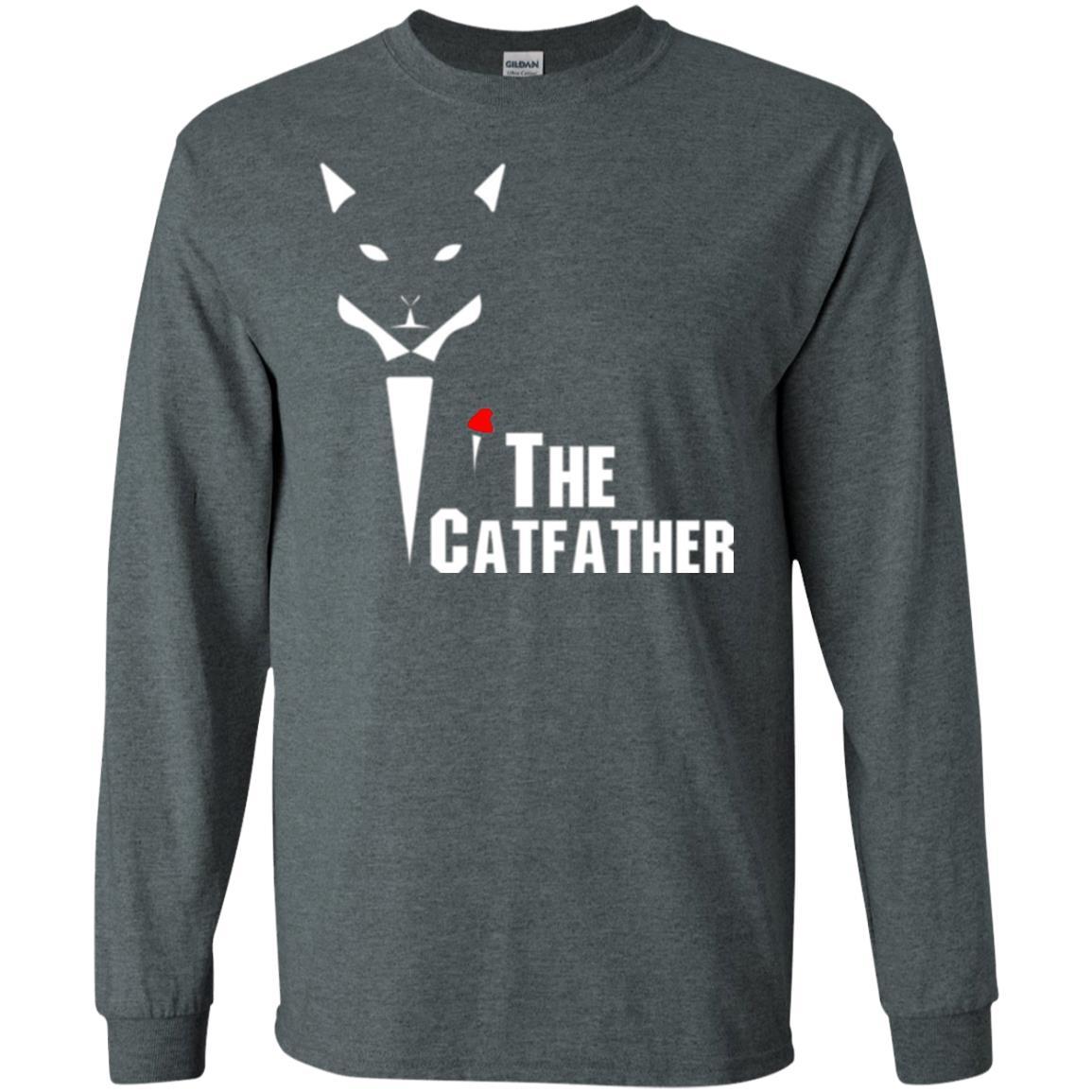 Cat Dad Lover T-shirt The Catfather T-shirt Dark Heather