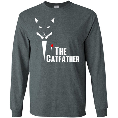 Cat Dad Lover T-shirt The Catfather T-shirt Dark Heather