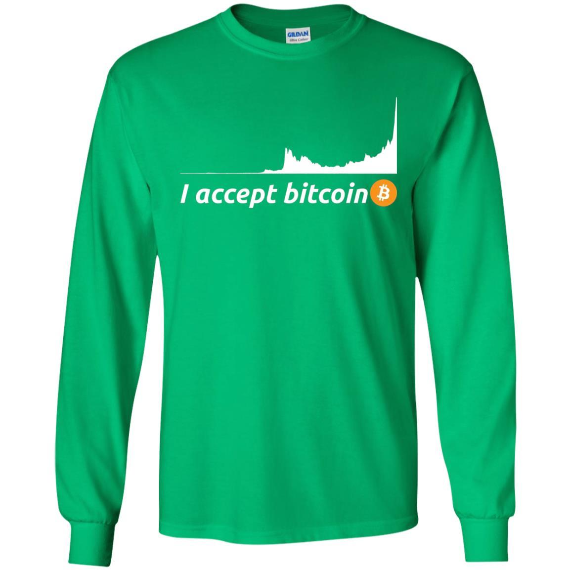 Cryptocurrency T-shirt I Accept Bitcoin Irish Green