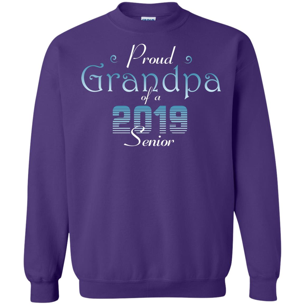 Proud Grandpa Of 2019 Senior Granddad Shirt Purple