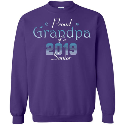 Proud Grandpa Of 2019 Senior Granddad Shirt Purple