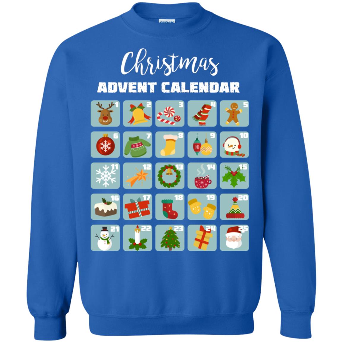 Christmas Calendar December 2018 Gift Shirt Royal