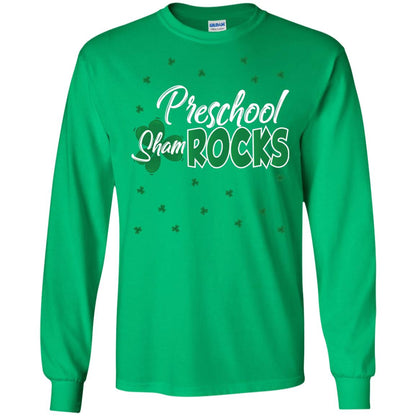 Preschool Shamrocks St. Patrick_s Day School T-shirt Irish Green