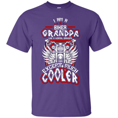 I Am A Biker Grandpa Like A Normal Grandpa Bike T-shirt For Papa Purple