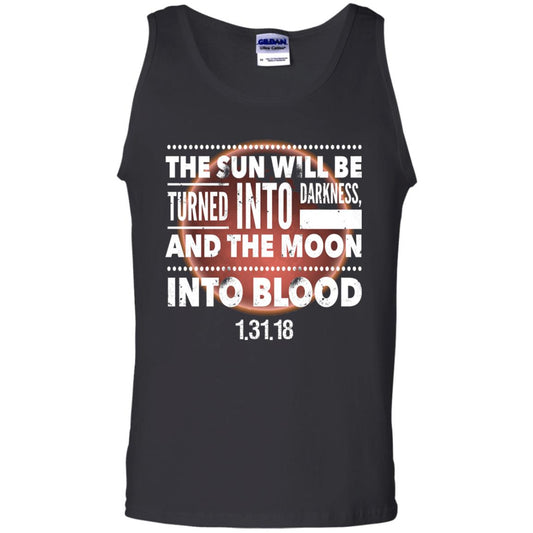 Blood Moon Total Lunar Eclipse T-shirt The Sun Will Be Turned Into Darkness Black
