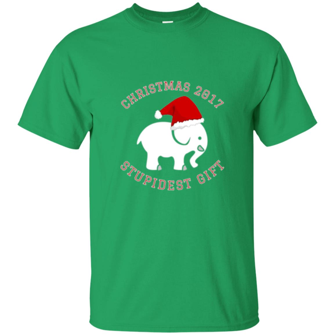 Christmas T-shirt White Elephant Christmas 2017 Stupidest Gift Irish Green