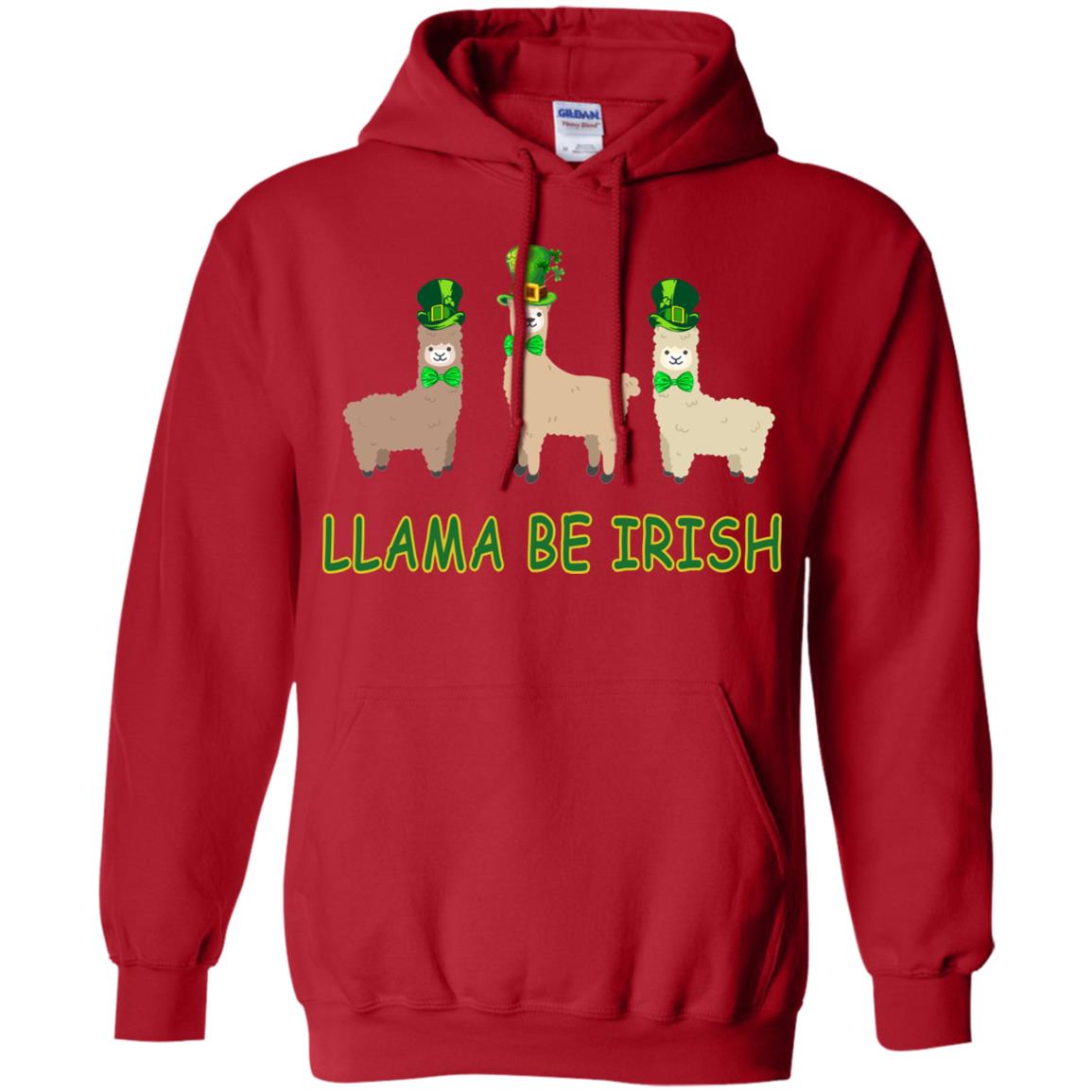 Llama Be Irish Ireland Gift Shirt Red