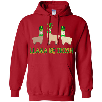 Llama Be Irish Ireland Gift Shirt Red