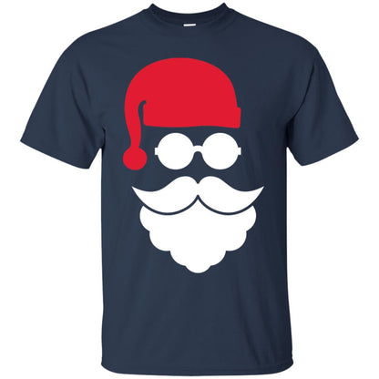 Christmas Shirt Santa Claus Face Navy
