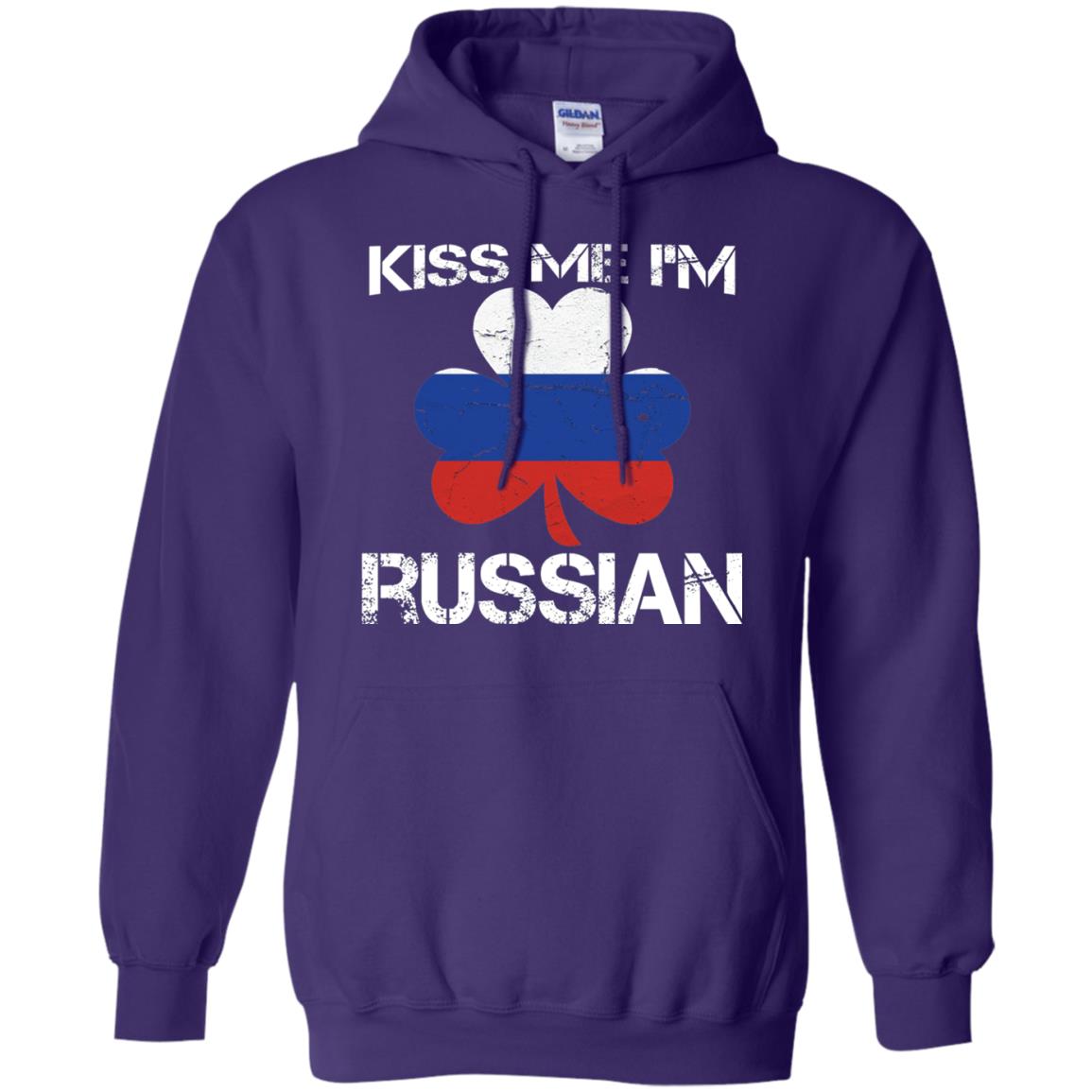 Kiss Me Russian Distressed St. Patrick_s Day 2018 T-shirt Purple