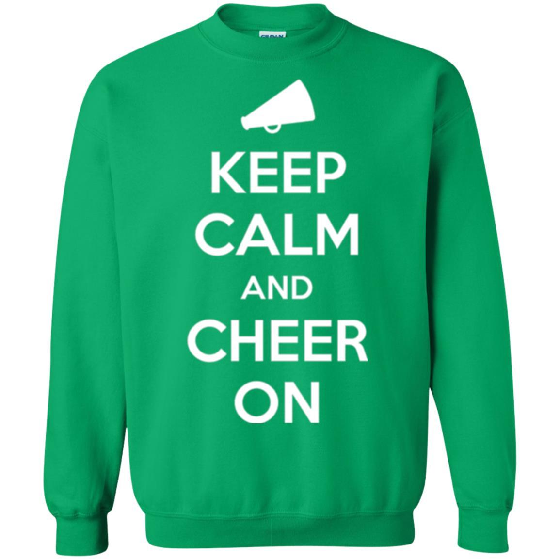 Cheerleader T-shirt Keep Calm And Cheer On Irish Green