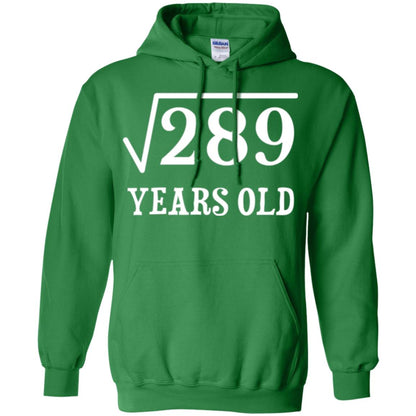 Brithday T-shirt Square Root Of 289 Irish Green