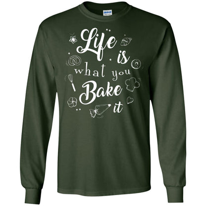 Baker T-shirt Life Is What You Bake It Forest Green