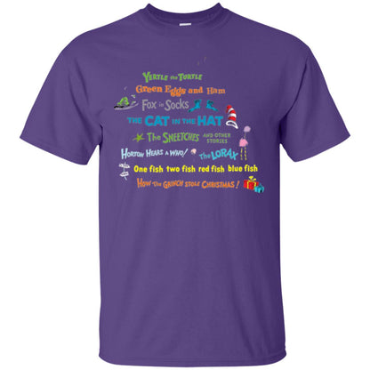 Dr. Seuss Book Title National Wear Red Day T-shirt Purple