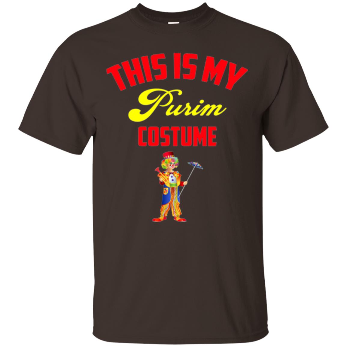 This Is My Purim Costume Purim Day T-shirt Dark Chocolate