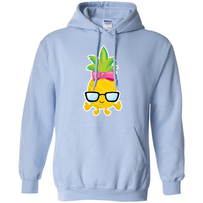 Funny Pineapple With Glasses For Girls Womens Shirt Light Blue