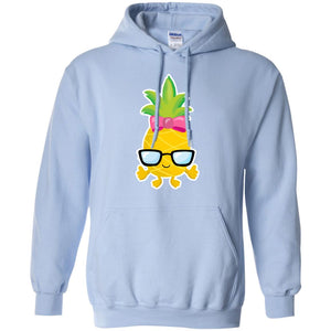 Funny Pineapple With Glasses For Girls Womens ShirtG185 Gildan Pullover Hoodie 8 oz.