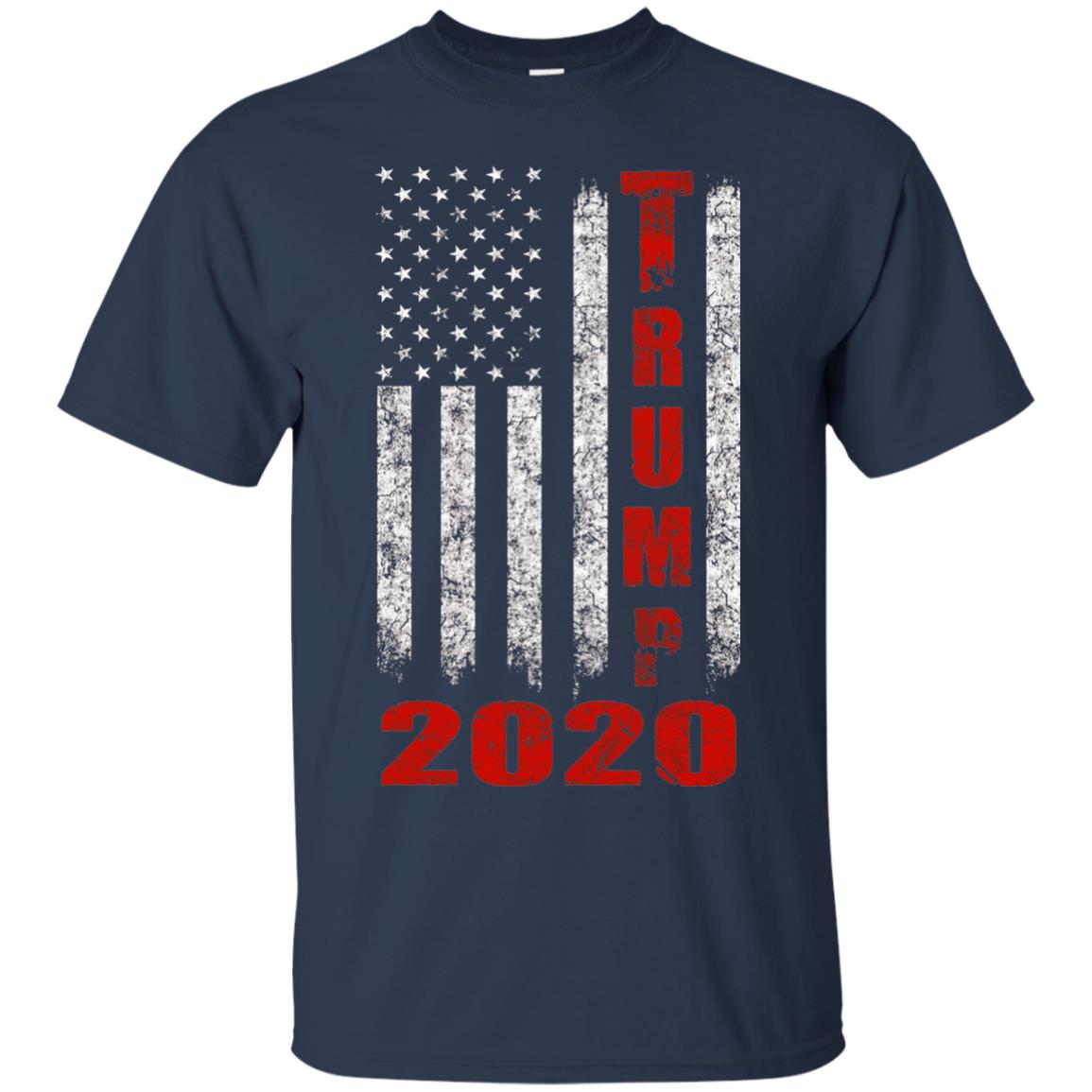 American Flag Vintage Design Trump 2020 T-shirt Navy