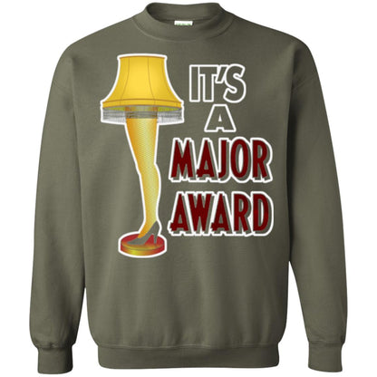 Christmas T-shirt It_s A Major Award Leg Lamp Military Green