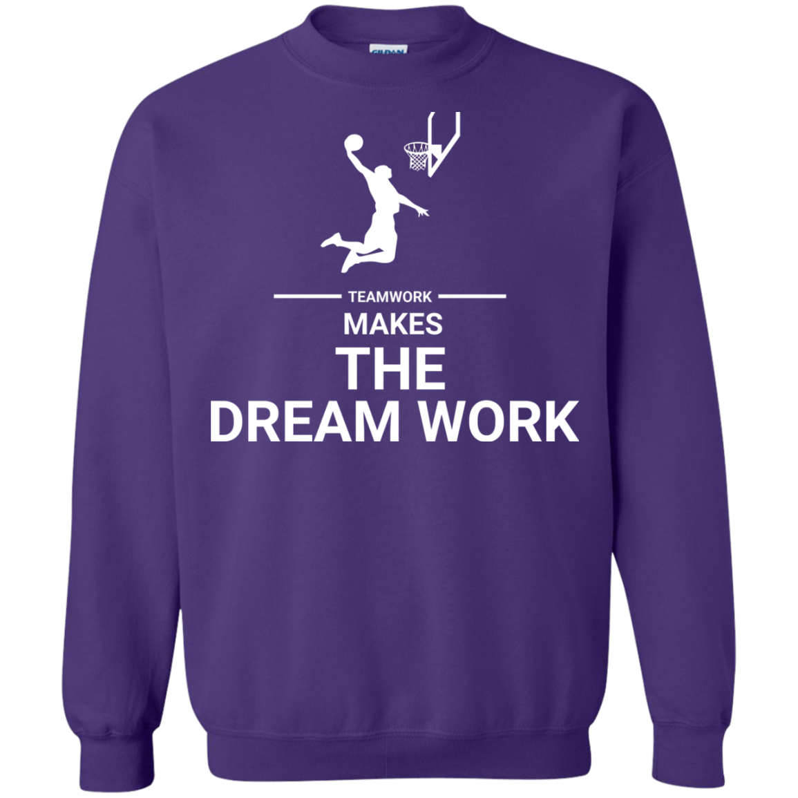Basketball T-shirt Teamwork Makes The Dream Work Purple