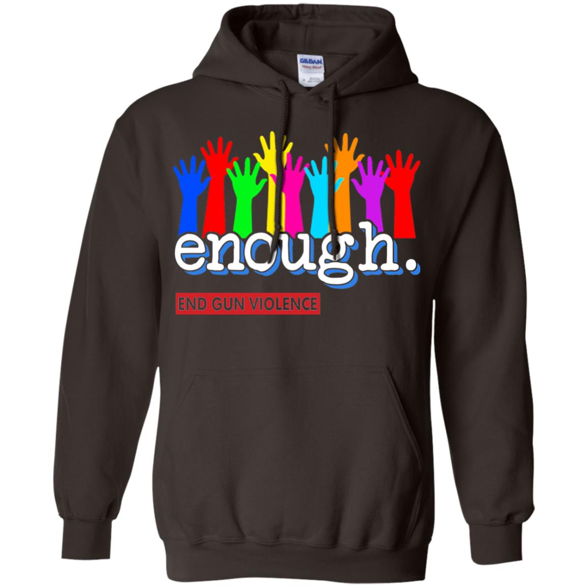 End Gun Violence Enough Gun Control T-shirt Dark Chocolate