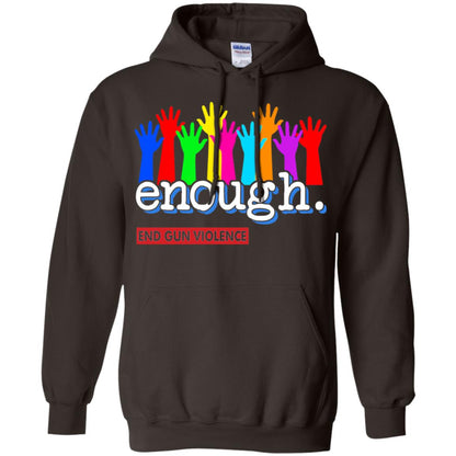 End Gun Violence Enough Gun Control T-shirt Dark Chocolate