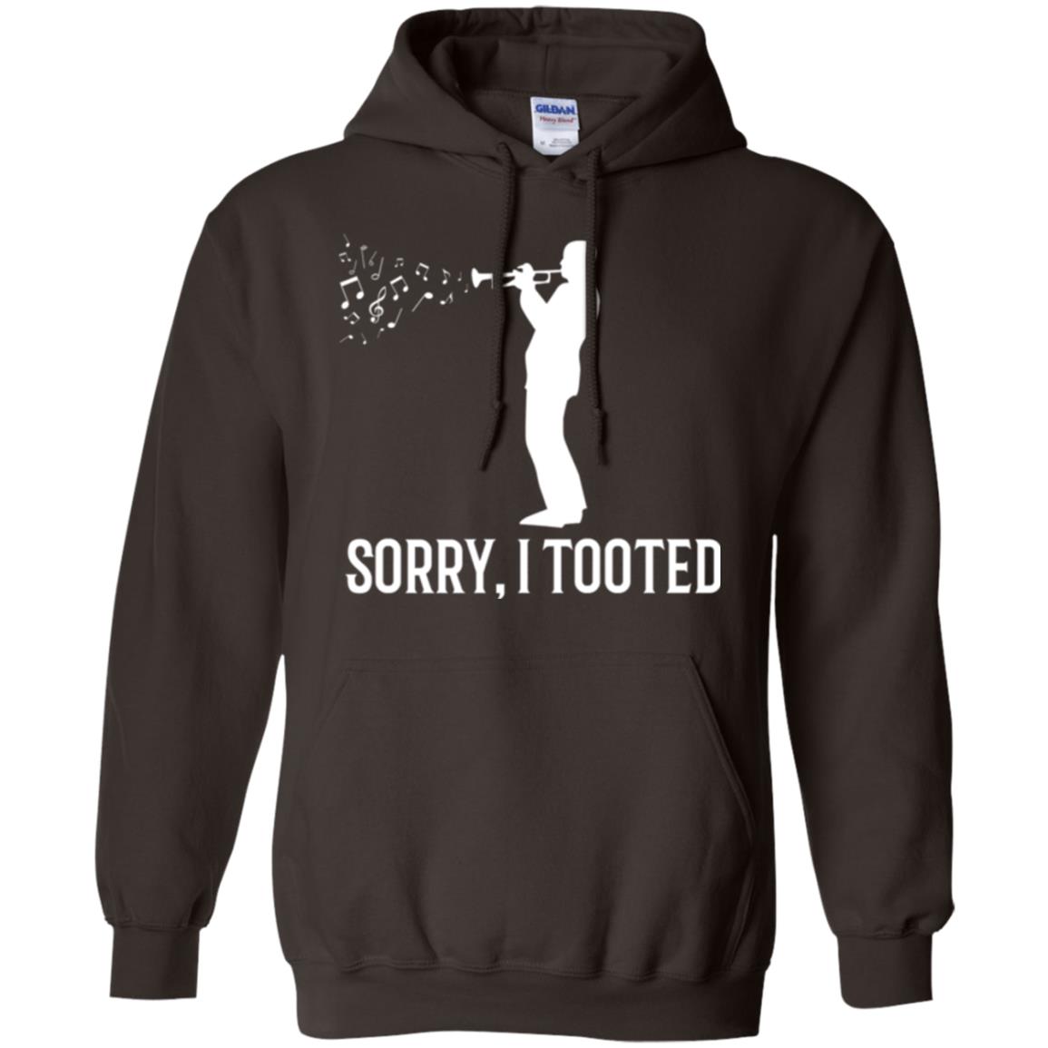 Trumpet Lovers T-shirt Sorry I Tooted Dark Chocolate