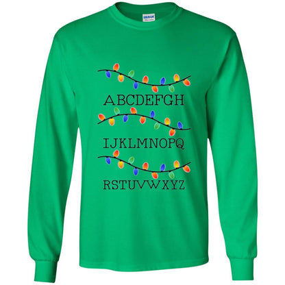 Alphabet Christmas Fairy Lights Irish Green