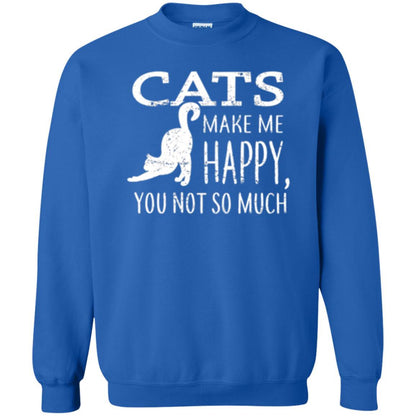 Cat Lover T-shirt Cats Make Me Happy You Not So Much Royal