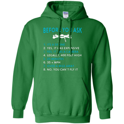 Funny Drone T-shirt Before You Ask Irish Green