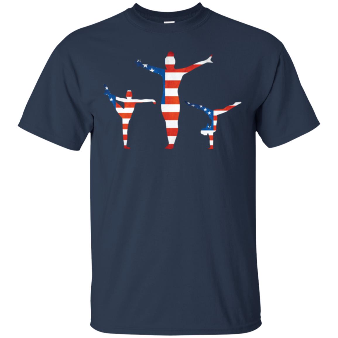 Gymastic T-shirt American Flag Navy